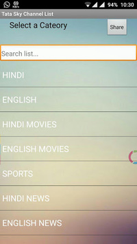 Tata Sky Channels List for PC screenshot 1
