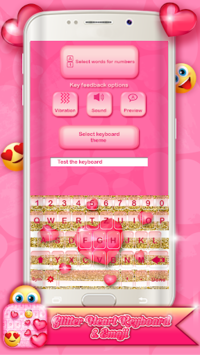 Glitter Heart Keyboard & Emoji for PC screenshot 1