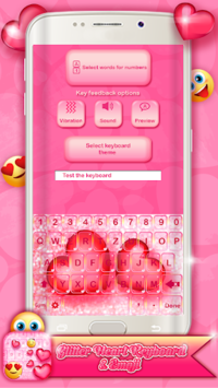 Glitter Heart Keyboard & Emoji for PC screenshot 2