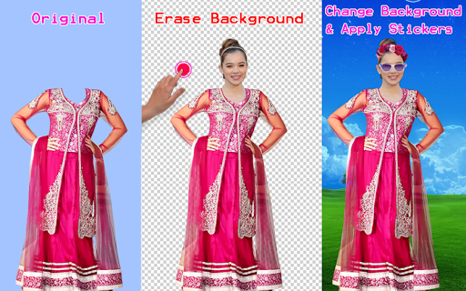 Net Lehenga Choli For Women Photo Montage for PC screenshot 1