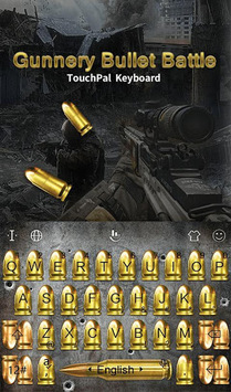 3D Gold Gunnery Bullet Battle Shots Keyboard Theme for PC screenshot 1