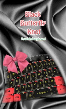 Black Butterfly Knot Keyboard Theme for PC screenshot 1