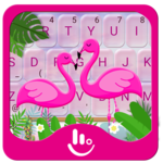 Cute Pink Flamingo Keyboard Theme for PC