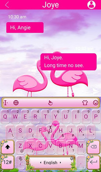 Cute Pink Flamingo Keyboard Theme for PC screenshot 2
