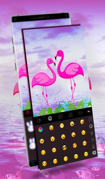Cute Pink Flamingo Keyboard Theme for PC screenshot 3