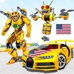 Bee Robot Car Transformation Game: Robot Car Games for PC