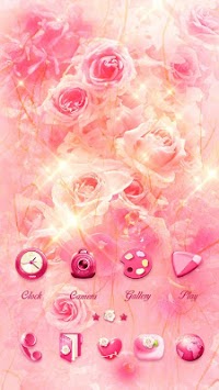 Pink Flower Go Launcher Theme for PC screenshot 2