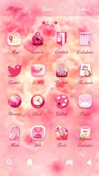 Pink Flower Go Launcher Theme for PC screenshot 3