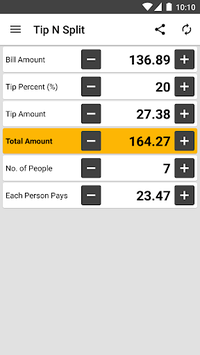 Tip N Split Tip Calculator for PC screenshot 1