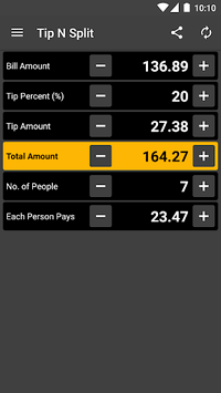 Tip N Split Tip Calculator for PC screenshot 3