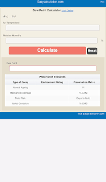 Dew Point Calculator for PC screenshot 3