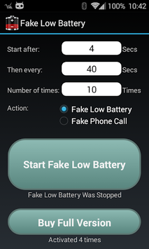 Fake Low Battery for PC screenshot 1