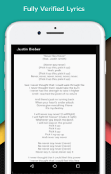 Justin Bieber: An offline Lyrics App for PC screenshot 3
