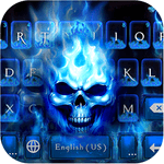 Flaming Skull Keyboard Theme for PC