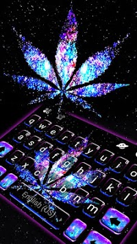 Shiny Galaxy Weed Keyboard Theme for PC screenshot 1