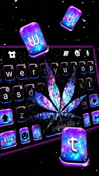 Shiny Galaxy Weed Keyboard Theme for PC screenshot 2