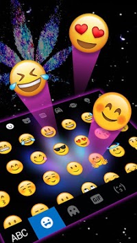 Shiny Galaxy Weed Keyboard Theme for PC screenshot 3