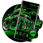Neon Green Car Launcher Theme for PC