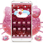 Pink hello Kitty Ruby Diamond  Bow tama Theme for PC