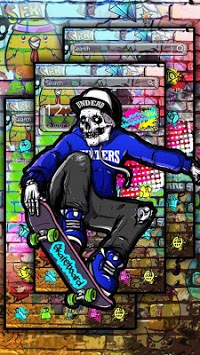 Skateboard Skull Graffiti Theme for PC screenshot 3