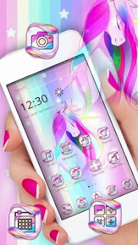 Cute Rainbow Unicorn Fantasy Theme for PC screenshot 1