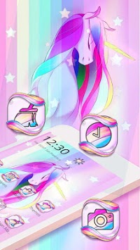 Cute Rainbow Unicorn Fantasy Theme for PC screenshot 2
