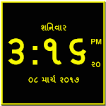 Gujarati digital clock for PC
