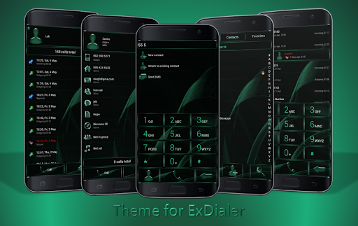 Dialer MetalGate Green theme for PC screenshot 1