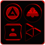 Black and Red Icon Pack v4.6 👻Free👻 for PC