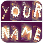 Write your name with shapes–candles photo designer for PC