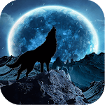 Blue Moon Wolf Live Wallpaper for PC