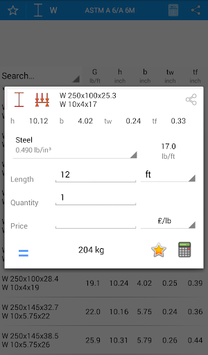 Steelyard Metal Calculator for PC screenshot 2
