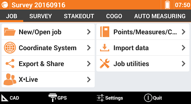GeoMax X-PAD Survey Trial for PC screenshot 1