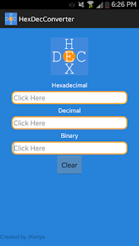 Hex, Decimal, Binary Converter for PC screenshot 1