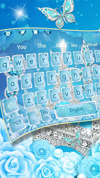 Crystal Diamond Butterfly Keyboard for PC screenshot 1