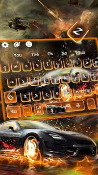 Black Fire Sports Car Keyboard Theme for PC screenshot 2