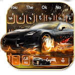Black Fire Sports Car Keyboard Theme for PC