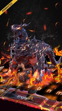 3D Lava Fire Dragon Keyboard Theme for PC screenshot 1
