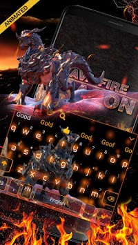 3D Lava Fire Dragon Keyboard Theme for PC screenshot 2