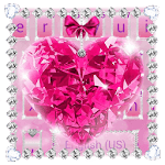 Diamond Pink Love Keyboard Theme for PC