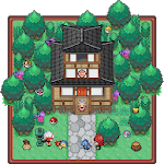 wallpaper: pixel pokemon village for PC