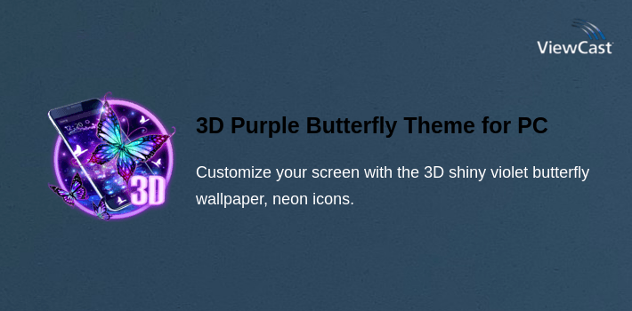 3D Purple Butterfly Theme for PC screenshot