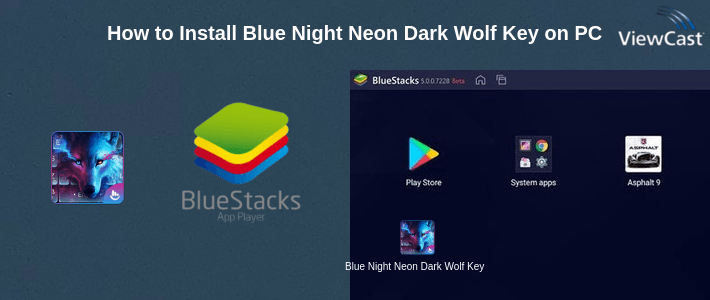 How to Install Blue Night Neon Dark Wolf Keyboard Theme on PC