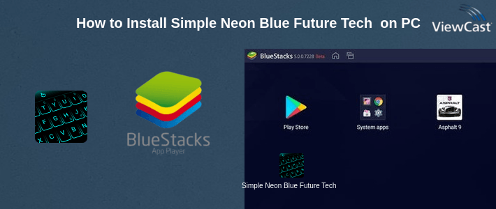 How to Install Simple Neon Blue Future Tech Keyboard Theme on PC