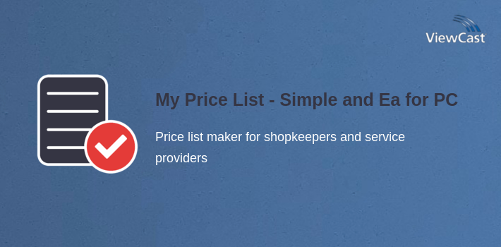 My Price List - Simple and Easy Price List Maker for PC screenshot