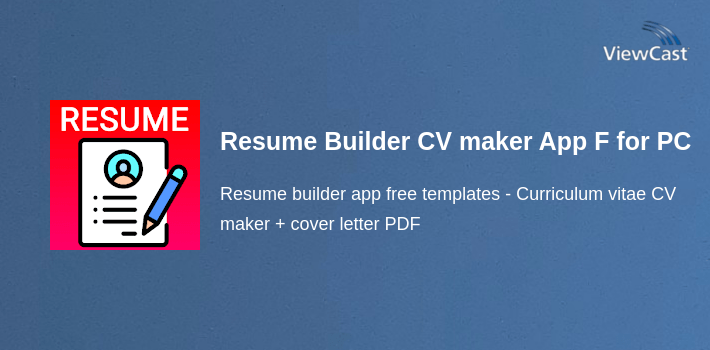 Resume Builder CV maker App Free CV templates 2019 for PC screenshot