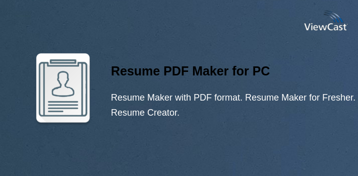 Resume PDF Maker for PC screenshot