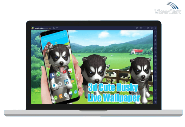 Run 3D Cute Husky Live Wallpaper theme on PC