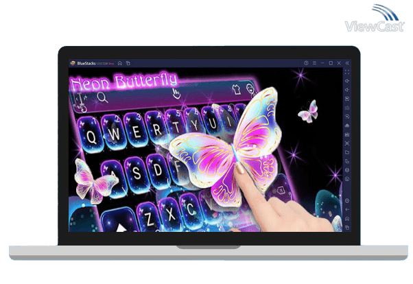 Run Colorful Glitter Neon Butterfly Keyboard Theme on PC Run Colorful Glitter Neon Butterfly Keyboard Theme on PC