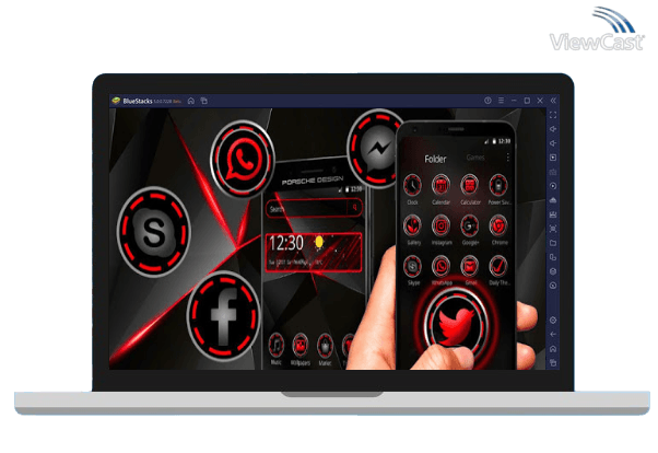 Run Dark Red Black Tech Theme on PC Run Dark Red Black Tech Theme on PC